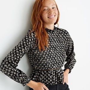 Stine Goya Shirley Peplum Top in Stars Black Size Medium